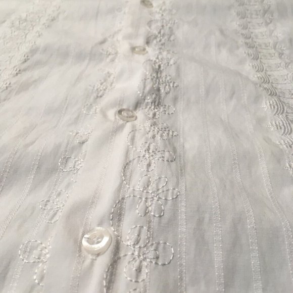 80's MEN'S WESTERN MONTICERUTTI EMBROIDERED hippie textured stitching white hip - Picture 4 of 8